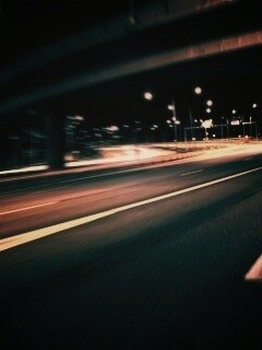 Дорога в ночном городе обои