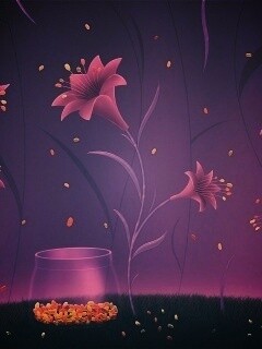 Волшебные цветы и конфетки обои