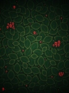 Векторные листья с ягодами обои