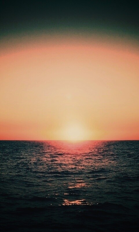 Заходящее солнце обои