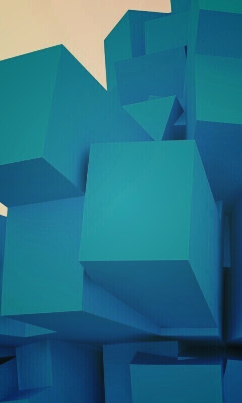 Синие кубы обои