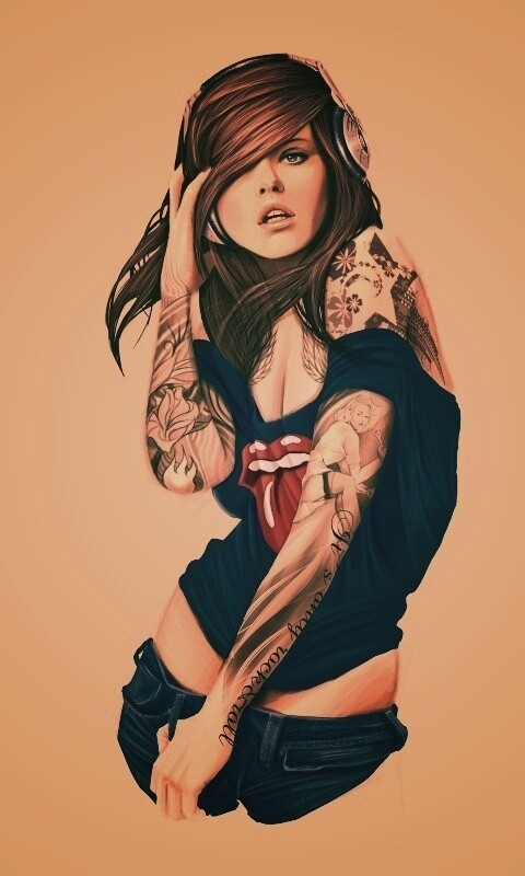 Музыкальная девочка обои