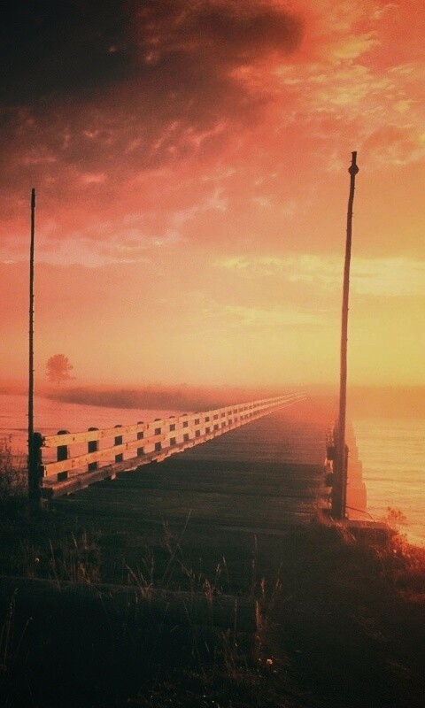 Деревянный мост обои