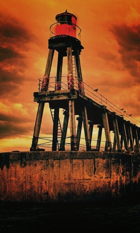 Деревянный маяк обои