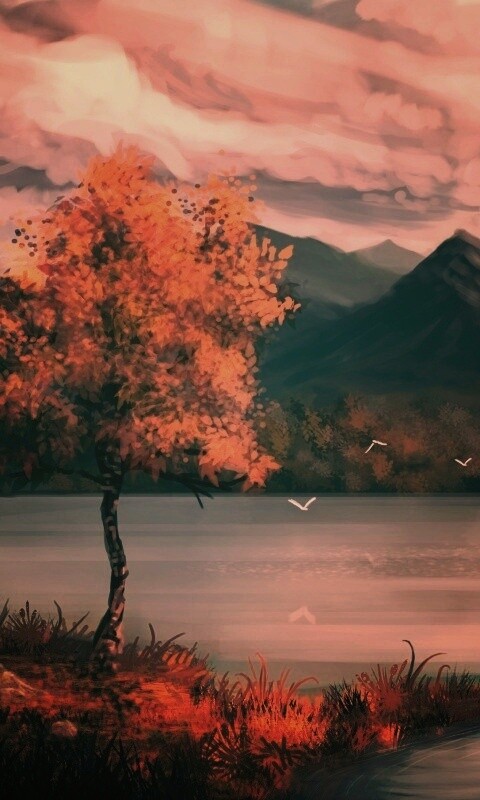 Осень в предгорье обои