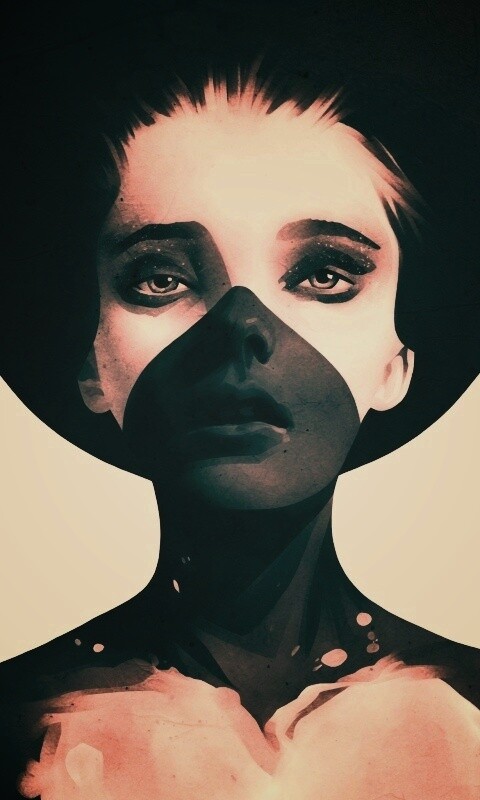 Черно-белый бодиарт обои