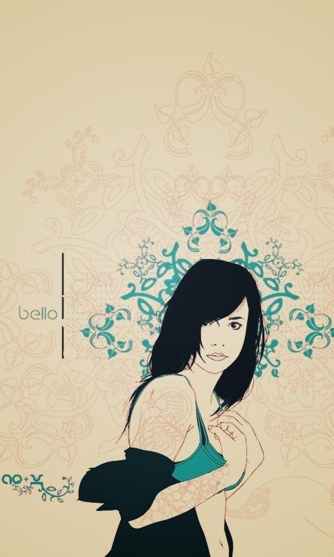 Векторная девушка обои