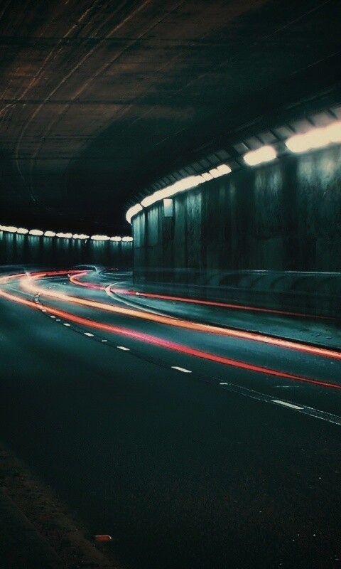 Огни в тоннеле обои
