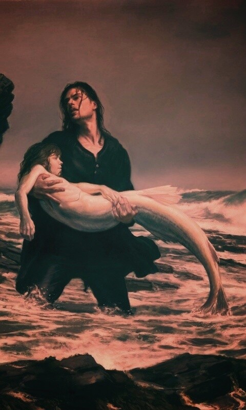 Рыбаки спасают русалку обои