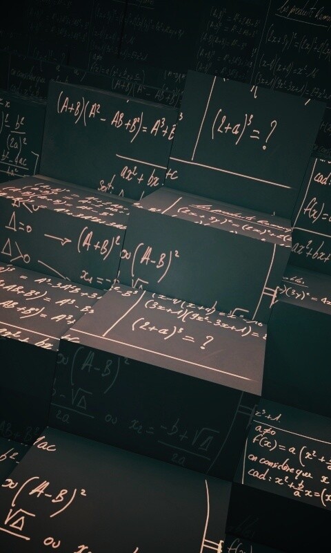 Черные кубы в уравнениях обои
