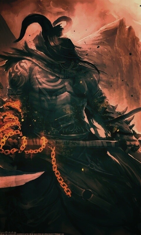 Демон с топором обои