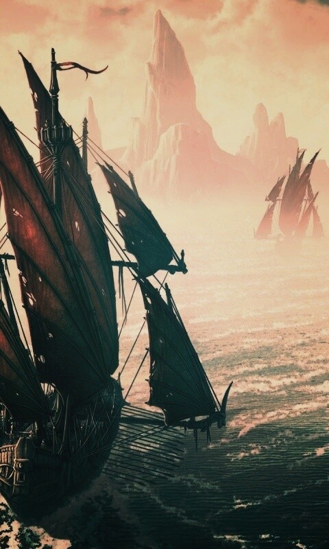 Корабли во льдах обои