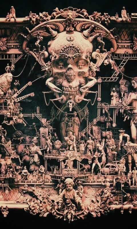 Адская скульптура обои