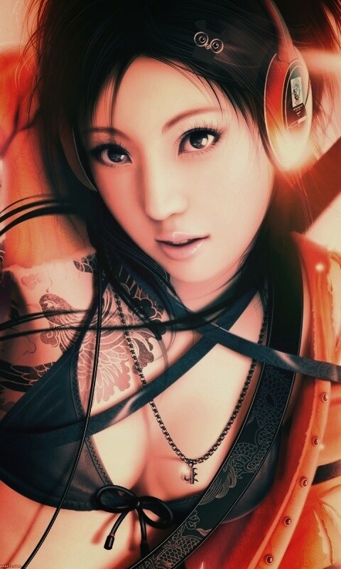 Поющая японка обои