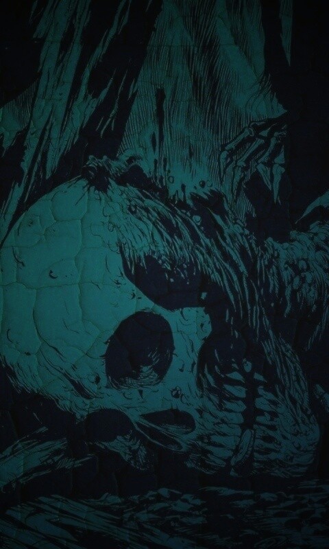 Тлеющий скелет обои