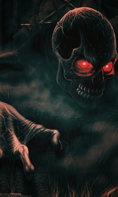 Черный труп вылезает из могилы обои