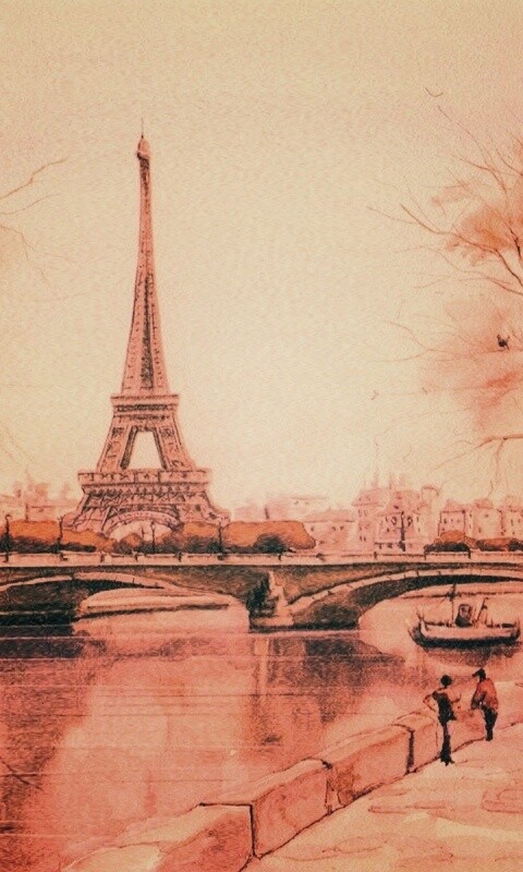 Рисунок Эйфелевой башни обои