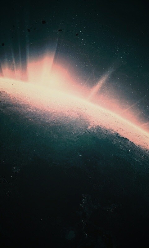 Восход над планетой обои