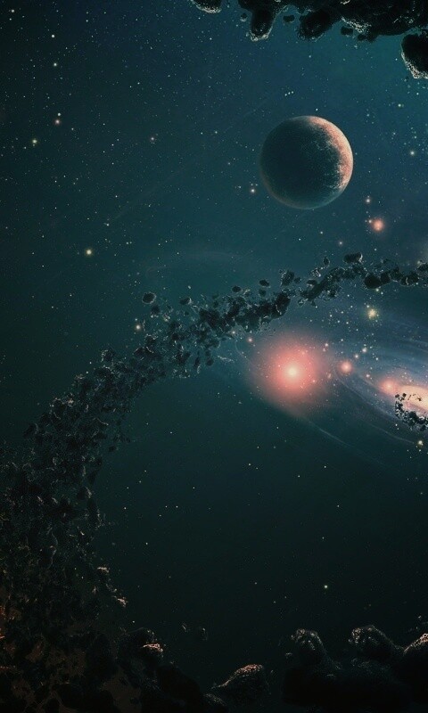 Причудливый пояс астероидов обои