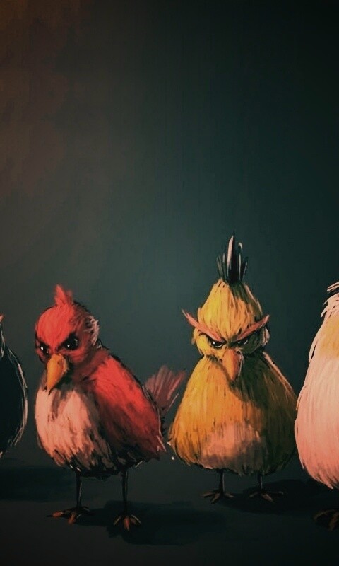 Злые птицы обои