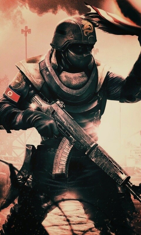 Китайский солдат жжет американский флаг обои