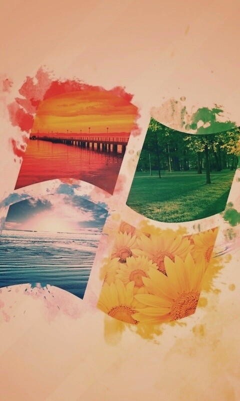 Логотип Winfdows bз фотографий природы обои