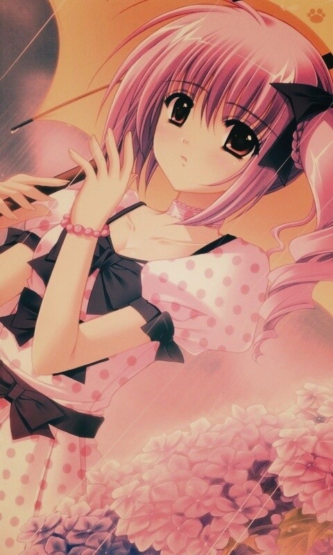 Девочка с зонтиком обои