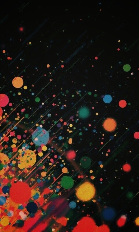 Полёт разноцветных кругов обои