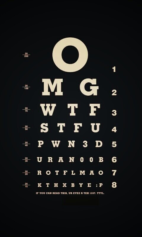 Таблица для проверки зрения обои