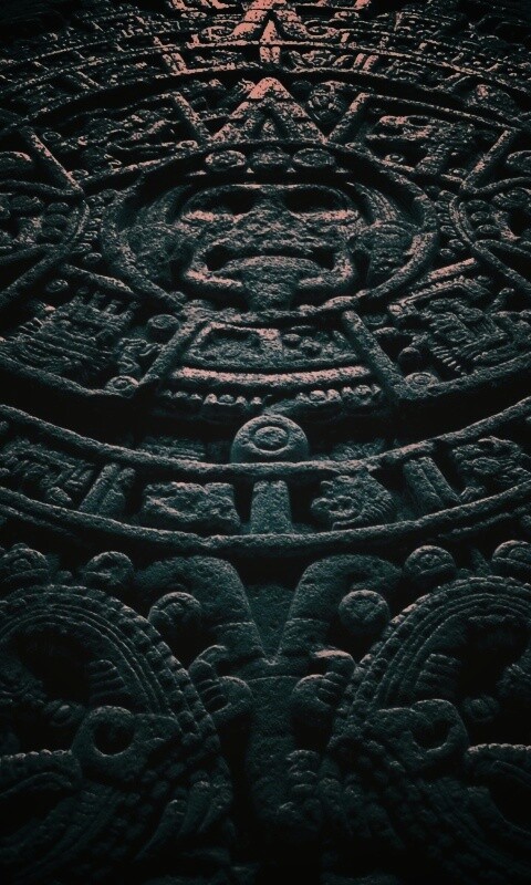 Индейские записи высеченные в камне обои