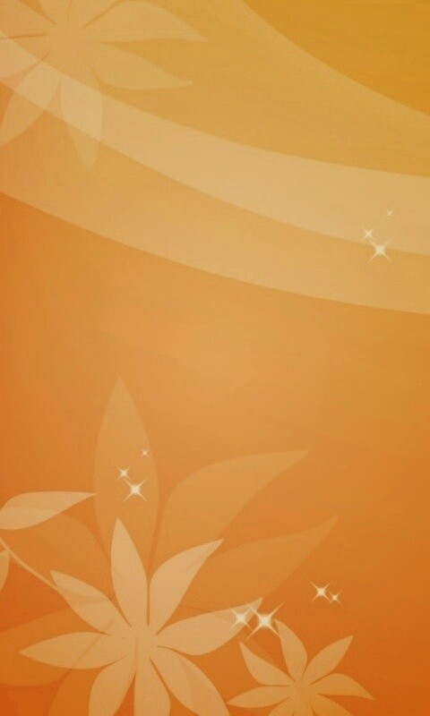 Оранжевый цветочный фон обои