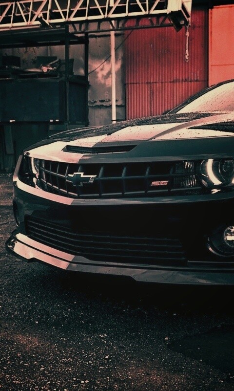 Черный шевроле камаро SS обои