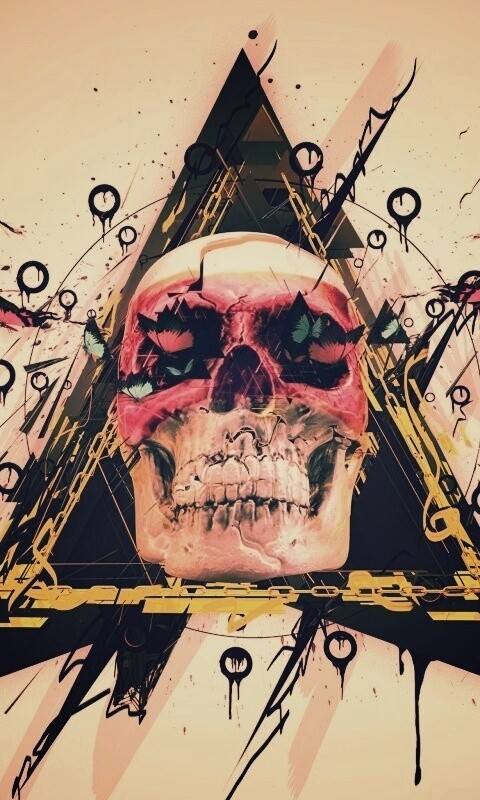 Гламурный череп обои