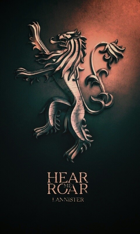 Металлический герб дома Ланнистеров обои