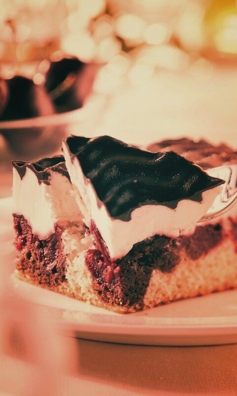 Вишневое пирожное обои