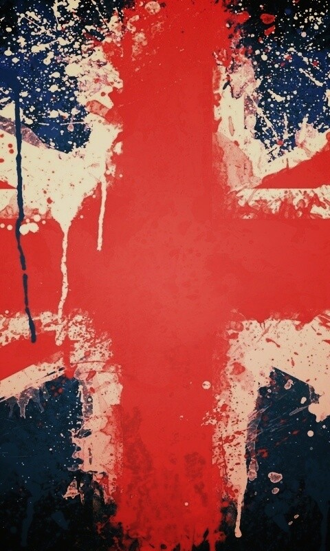 Британский флаг нарисованный краской обои