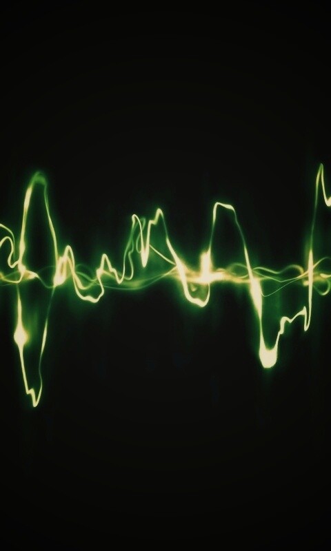 Зеленая пульсирующая волна обои