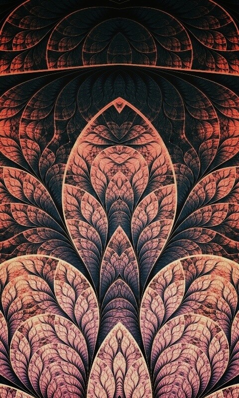 Фрактальные листья обои