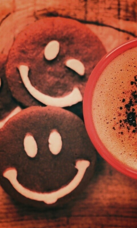 Кофе с печеньками обои