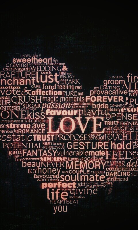 Слова любви обои