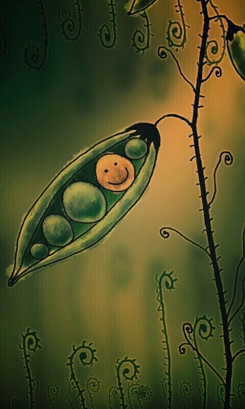 Мультяшная горошина обои