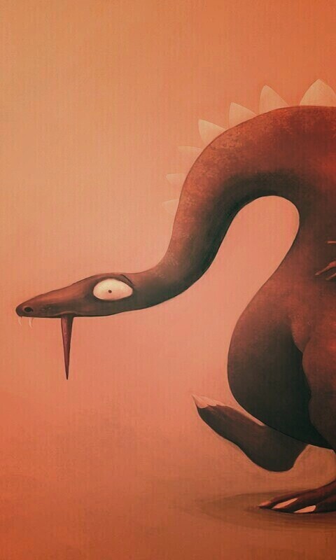 Рисованый динозавр обои