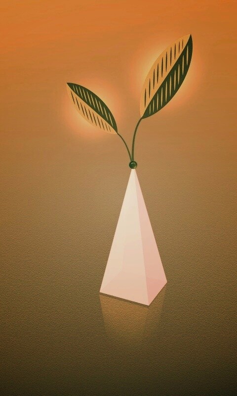 Пирамида и листик обои