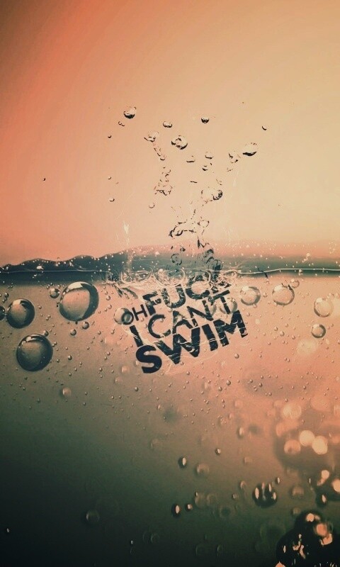 О чёрт, я не умею плавать! обои