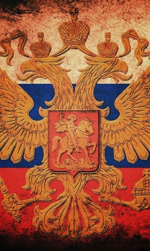 Флаг России в стиле гранж обои