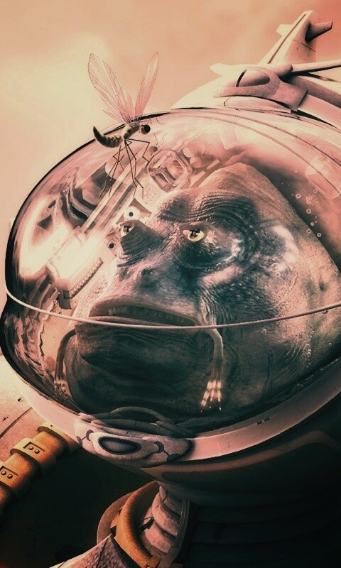 Инопланетянин и стрекоза обои