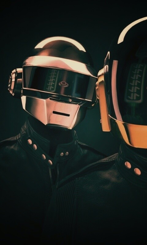 Daft Punk на темном фоне обои