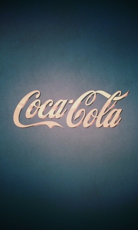 Синий логотип Coca-Cola обои