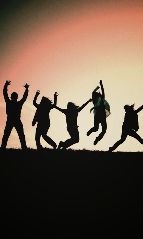 Силуэты людей обои