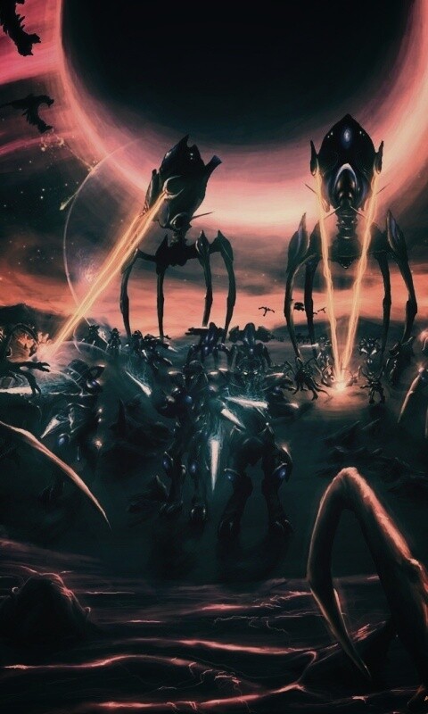 Протосы против зергов обои